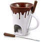 Nostalgia 4 Pc. Chocolate Fondue Mug Set