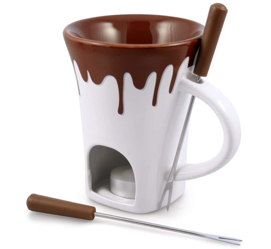 Nostalgia 4 Pc. Chocolate Fondue Mug Set