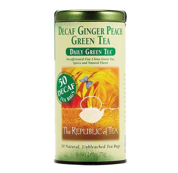 Republic of Tea Decaf Ginger Peach Green Tea