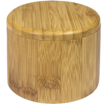 Totally Bamboo Round Salt Box 3.5"D x 2.75"H, 6 oz