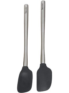 Tovolo Stainless Handled Mini Spatula & Spoonula Set Charcoal