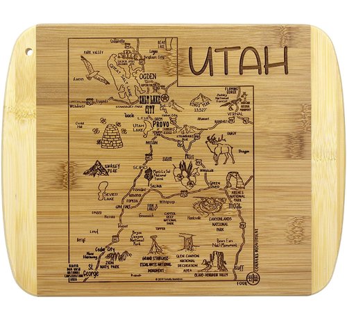 Totally Bamboo Slice of Life Utah Cutting Board