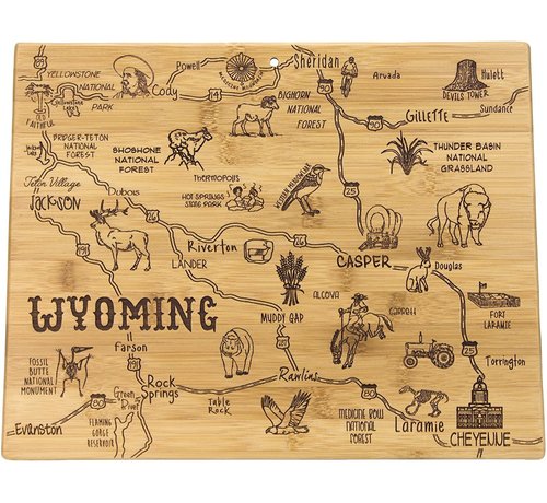 Totally Bamboo Destination Wyoming Cutting Board