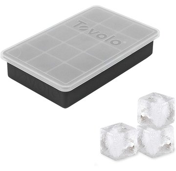 Tovolo Perfect Cube Ice Trays With Lid - Charcoal