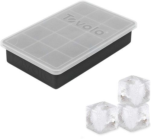 Tovolo Perfect Cube Ice Trays With Lid - Charcoal