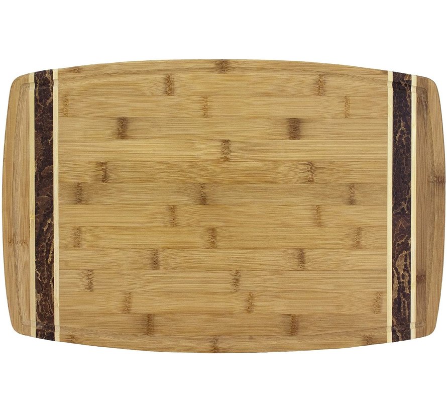 Marbled Bamboo Cutting Board - 18" x 11" 3/4" x 3/4