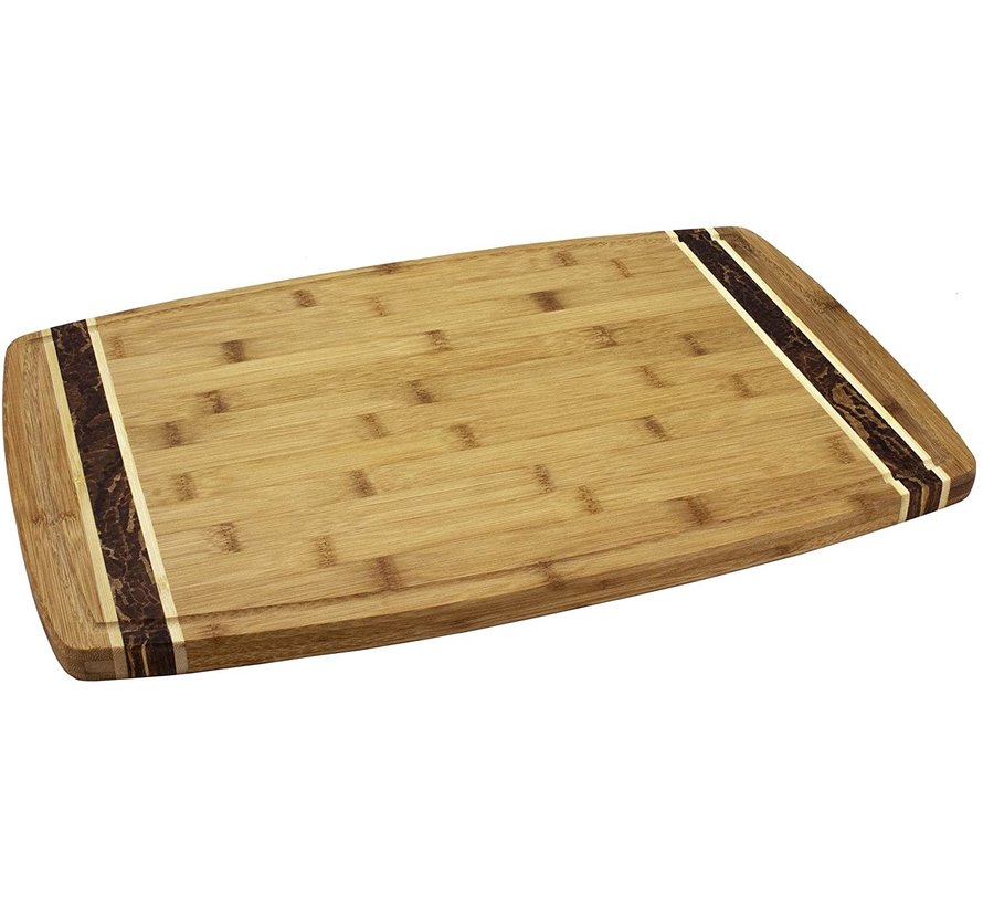 Marbled Bamboo Cutting Board - 18" x 11" 3/4" x 3/4