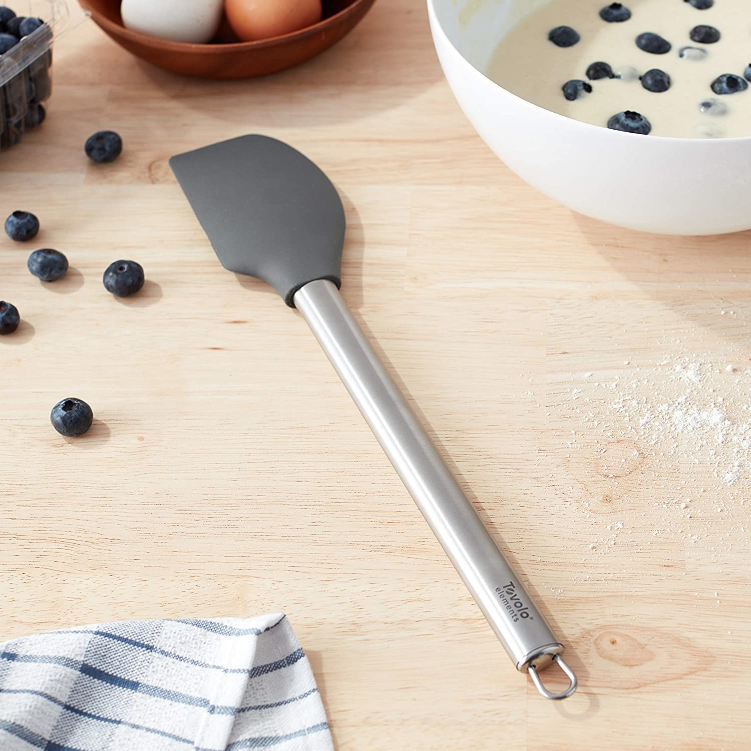 Tovolo Elements SS Handled Spatula - Charcoal - Spoons N Spice