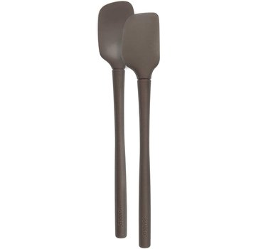 Tovolo Flex-Core® All Silicone Set of 2 Mini Spatula & Spoonula - Charcoal