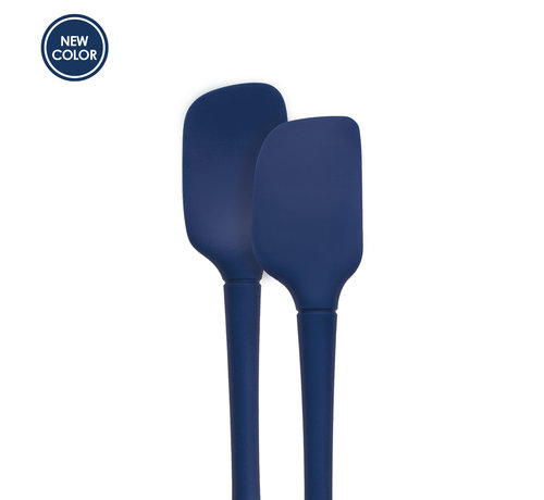 Tovolo Flex-Core® All Silicone Set of 2 Mini Spatula & Spoonula Deep Indigo