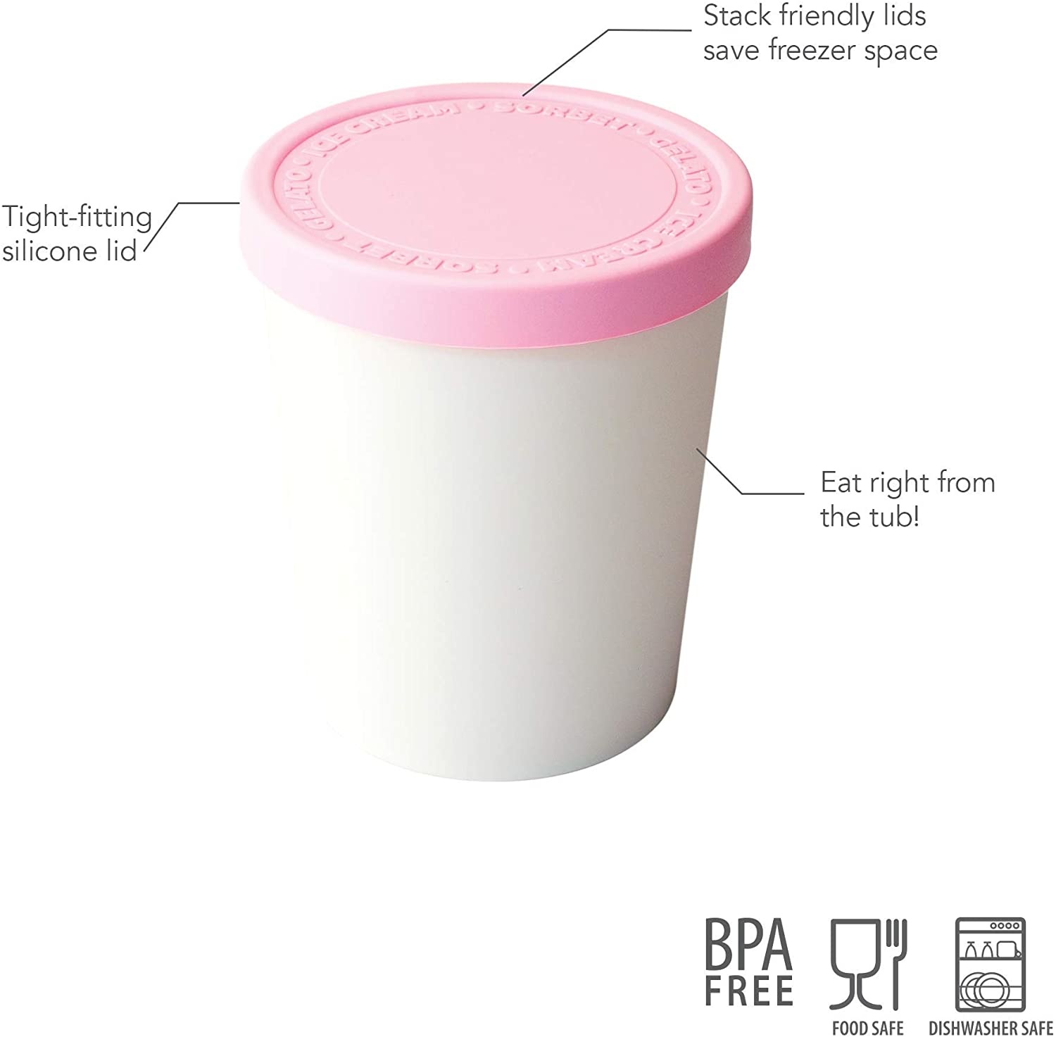 Tovolo Sweet Treat Tubs - Pink - Spoons N Spice