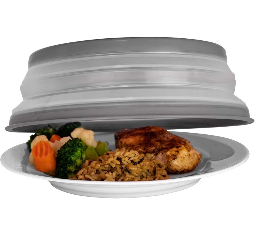 Collapsible Microwave Food Cover - Charcoal