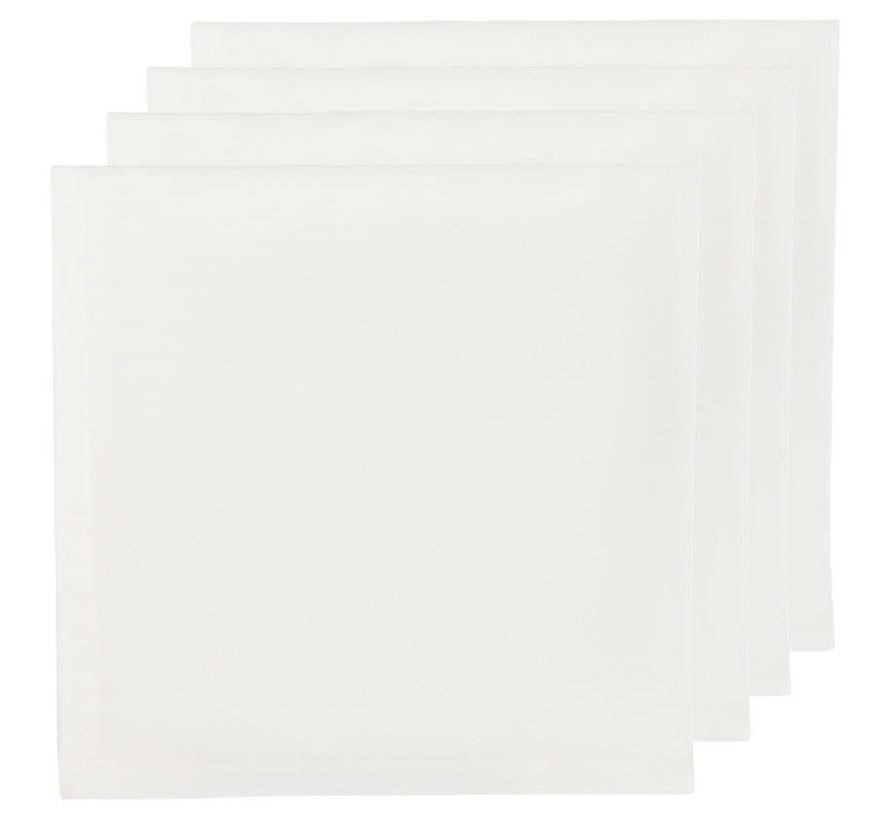 Renew Solid White 4 Napkin Set