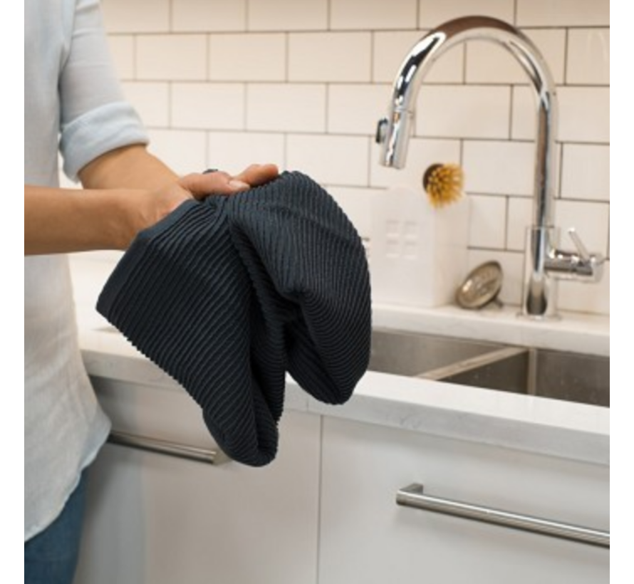 Black Ripple Kitchen Towel