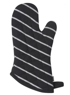 Now Designs Chef Stripe Black Superior Oven Mitt - Spoons N Spice