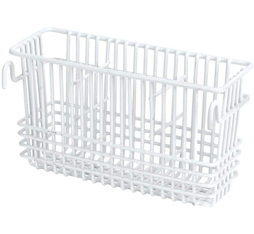 Wire Cutlery Basket - White