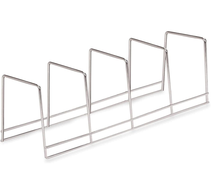 4 Section Plate Rack - Chrome