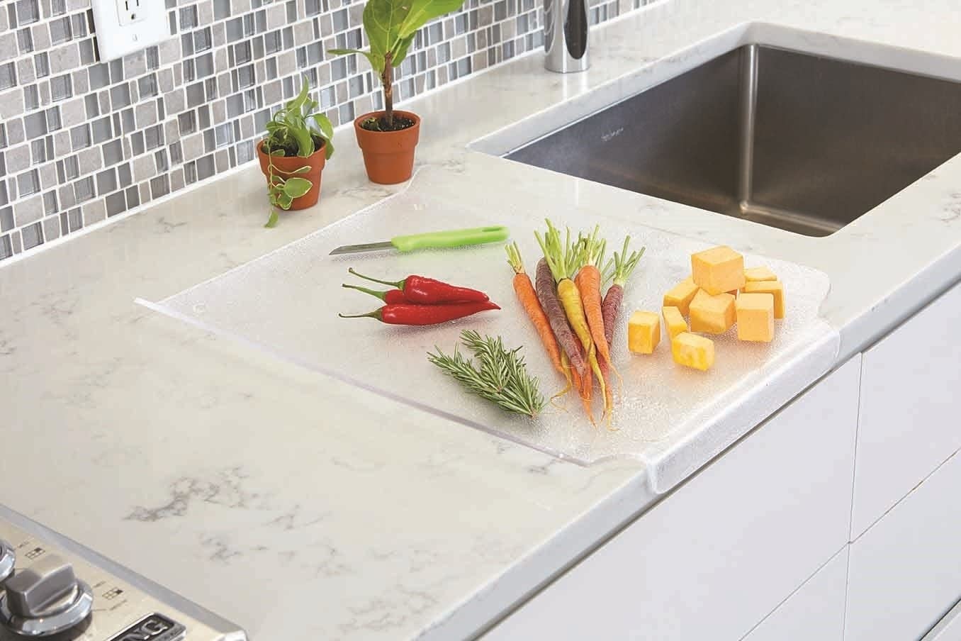  Better Houseware Multi Purpose Drain Board and Cutting Board -  Frosted : Home & Kitchen