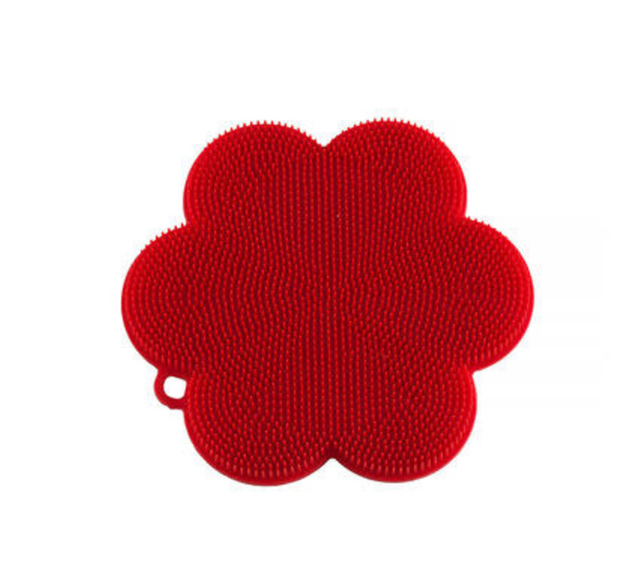 Stay Clean Scrubber Flower Red