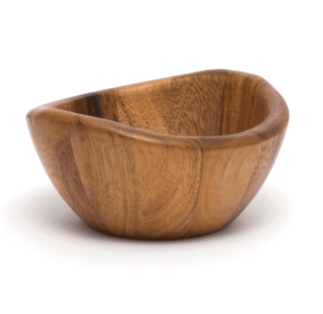 Lipper Acacia 6" Wave Rim Bowl