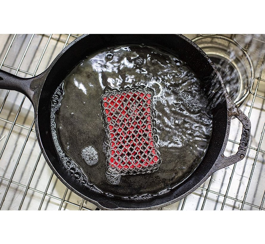 Chainmail Scrubbing Pad Red