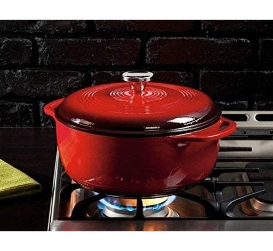 Lodge Dutch Oven, 6 Qt. Red Spoons N Spice