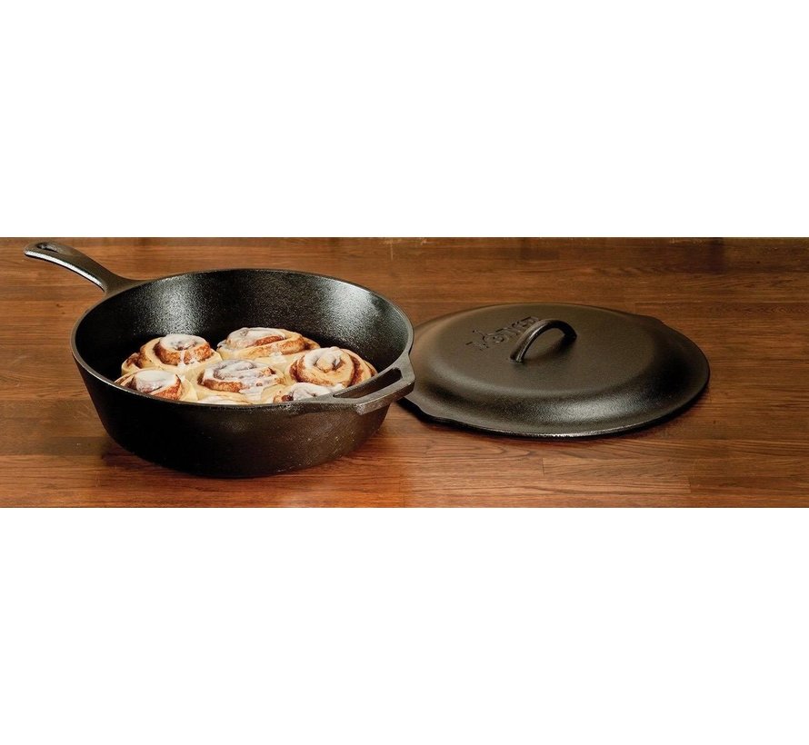 Cast Iron Covered Deep Skillet | Lodge Cast Iron
