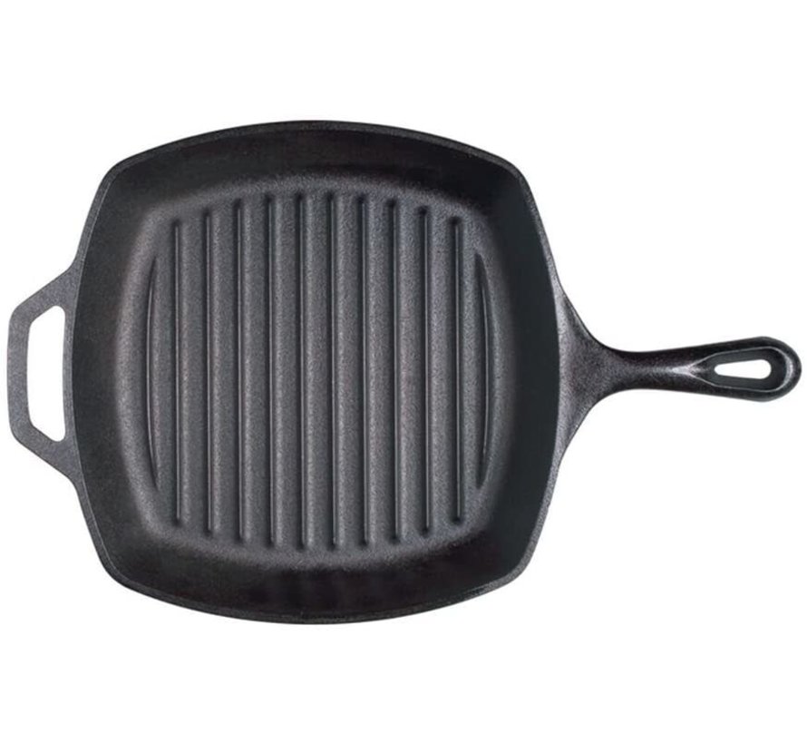 Square Cast Iron Grill Pan, 10.5"
