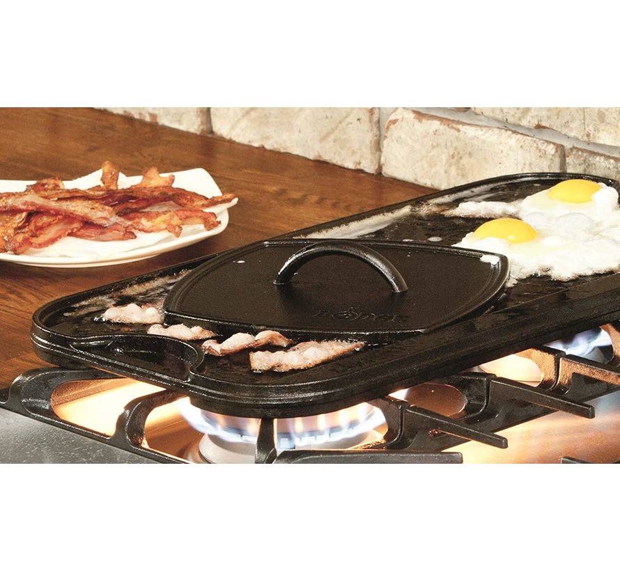 Cast Iron Reversible Grill/Griddle, 20" x 10.44"