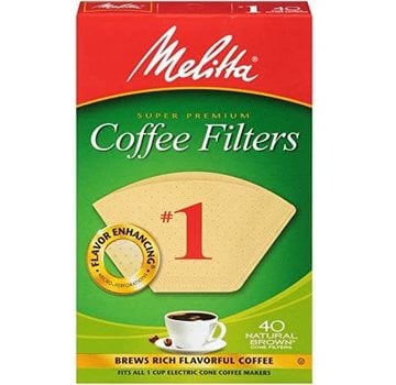 Melitta #1 Unbleached Coffee Filters - 40CT