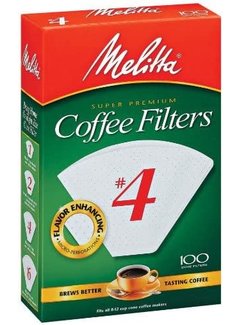 Melitta #4 Bleached Coffee Filter - 100 CT