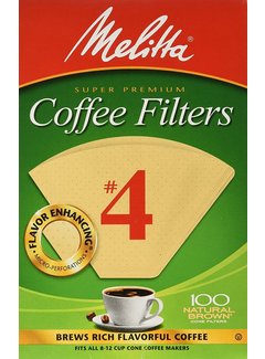 Melitta #4 Unbleached Coffee Filter - 100CT