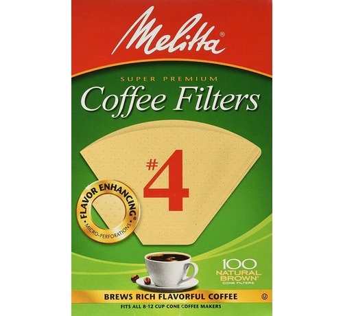 Melitta #4 Unbleached Coffee Filter - 100CT