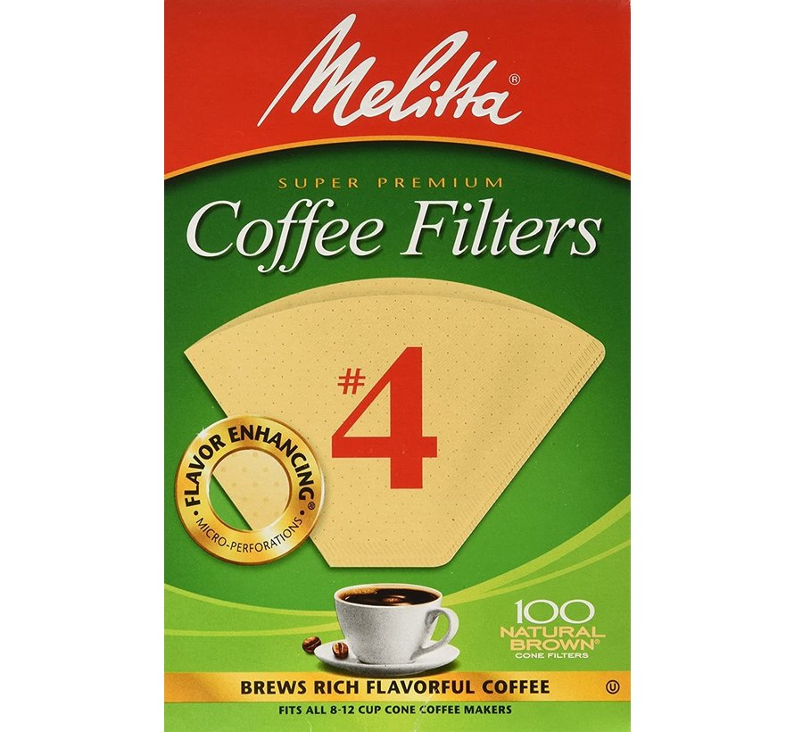 Melitta 4 Unbleached Coffee Filter 100CT Spoons N Spice