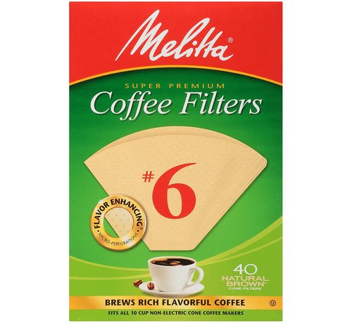 Melitta #6 Unbleached Coffee Filter - 40CT