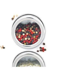 Mastrad Magnetic Spice Jars, Stainless Steel - Set of 2