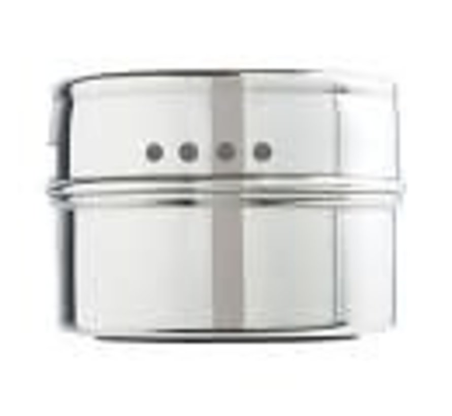 Magnetic Spice Jars, Stainless Steel - Set of 2