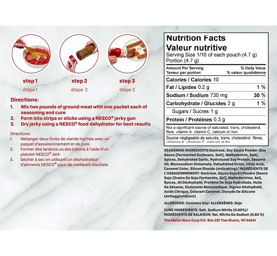 NESCO JERKY SEASONING TERIYAKI Spoons N Spice