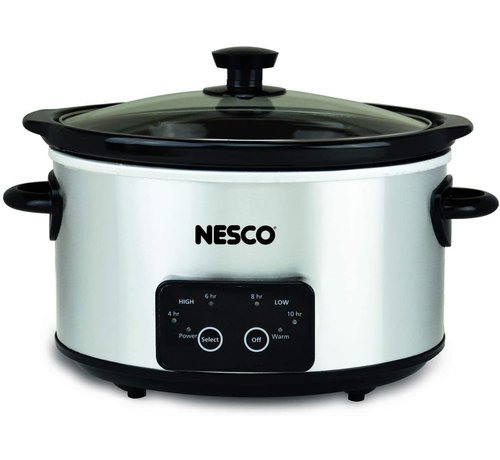 Nesco Slow Cooker, 4 Qt. Oval Stainless Steel