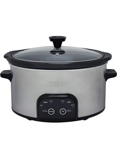 Nesco Slow Cooker, 6 Qt. Oval Stainless Steel