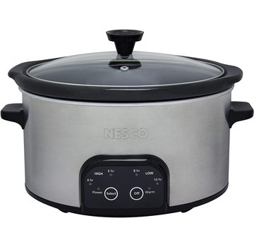 Nesco Slow Cooker, 6 Qt. Oval Stainless Steel