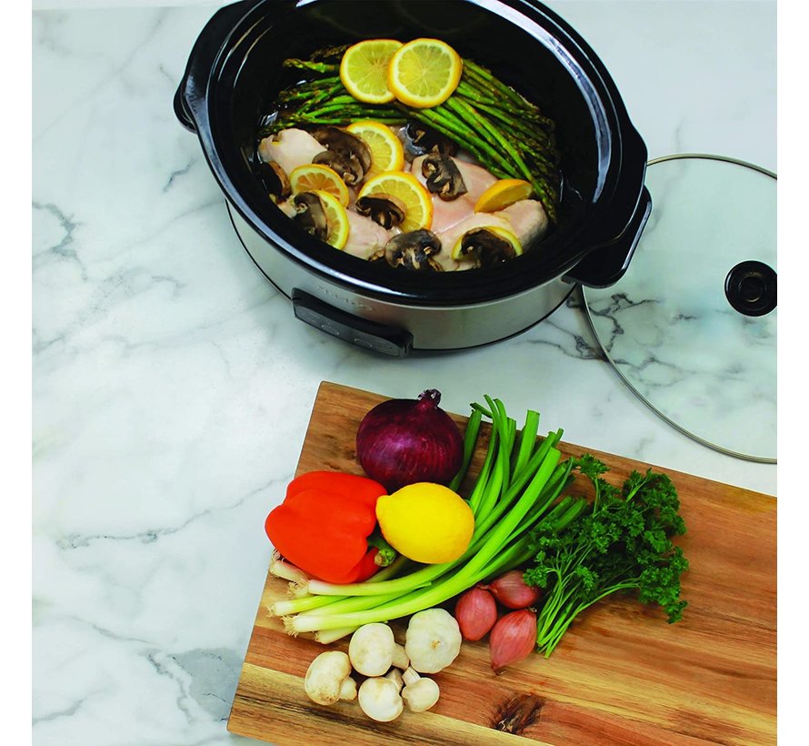 Slow Cooker, 6 Qt. Oval Stainless Steel