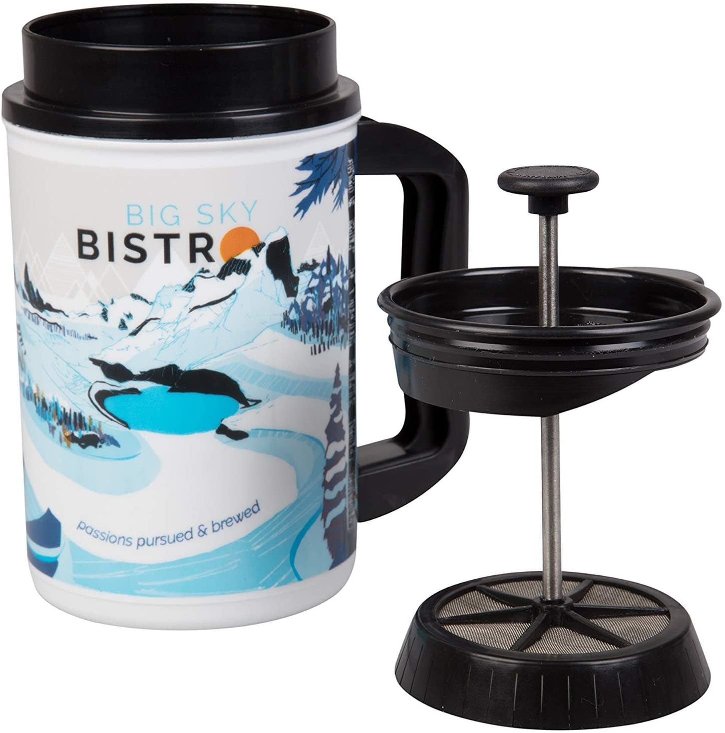 Design Big Sky Bistro French Press Mug Winter Spoons N Spice
