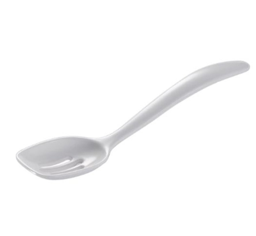 Mini Slotted Spoon 7.5" - White