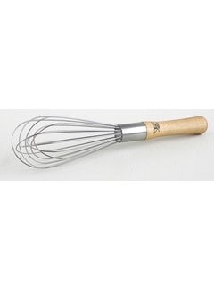 Webake Wooden Handle Non-Stick Silicone Cooking Balloon Whisk (9.37x2.44)