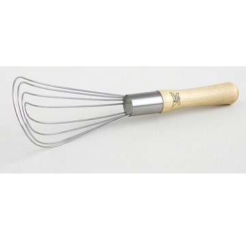 Best Manufacturers 10" Flat Roux Whisk - Wood Handle