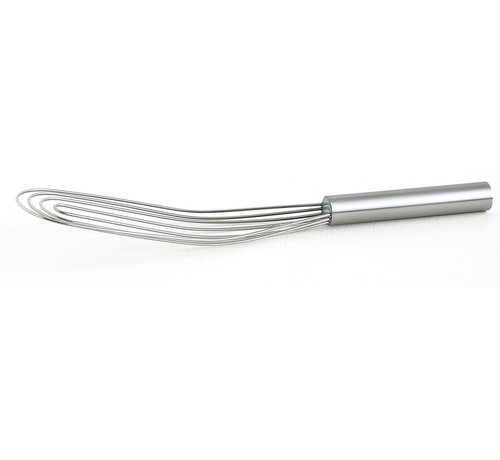 Best Manufacturers 12" Flat Roux Whisk - Metal Handle