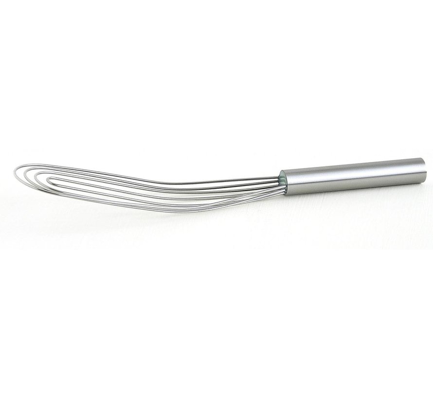 12" Flat Roux Whisk - Metal Handle