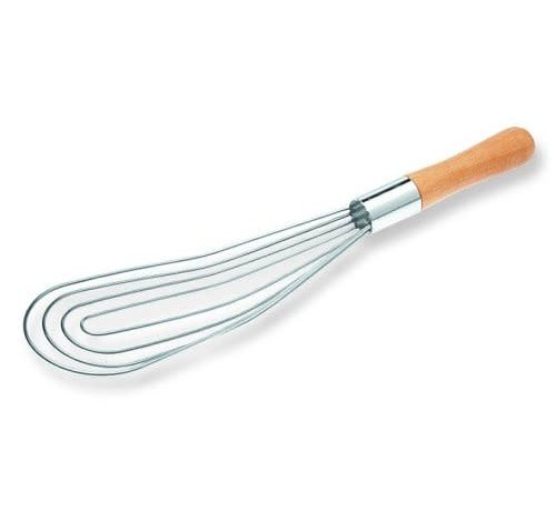 Best Manufacturers 12" Flat Roux Whisk - Wood Handle