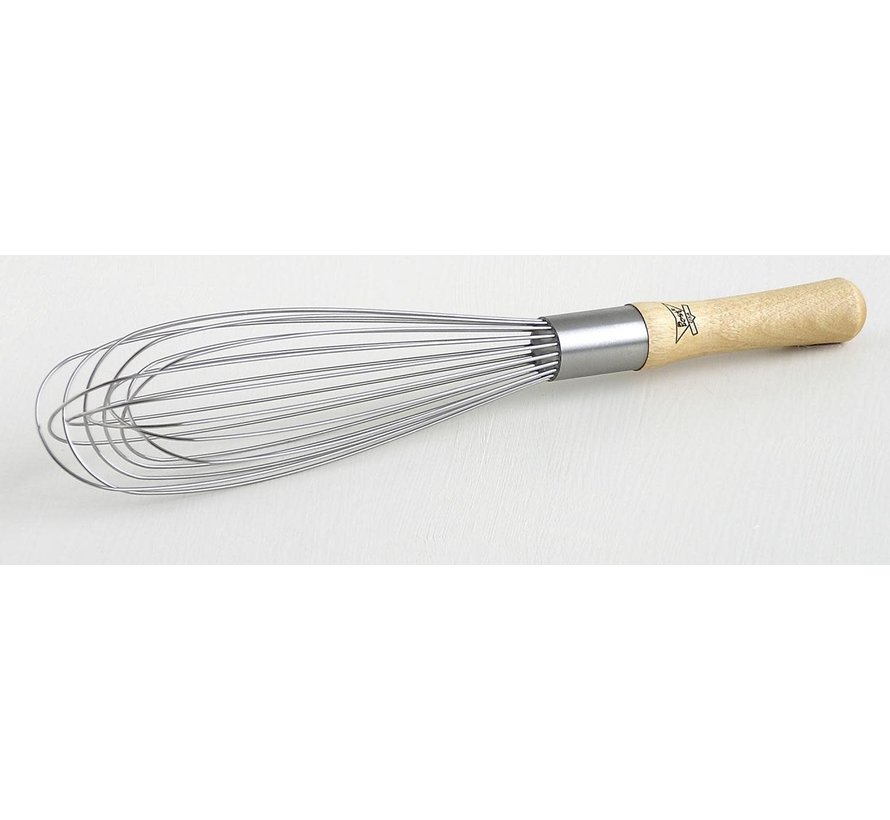 12" Standard French Whisk - Wood Handle